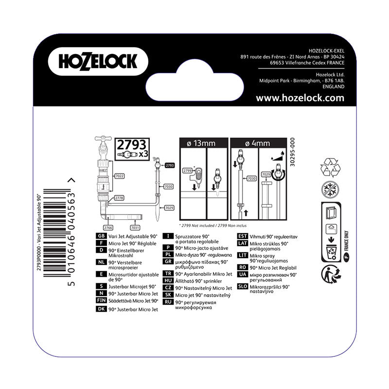 Hozelock 90-degree Adjustable Vari-Jets (Pack of 3) image 0