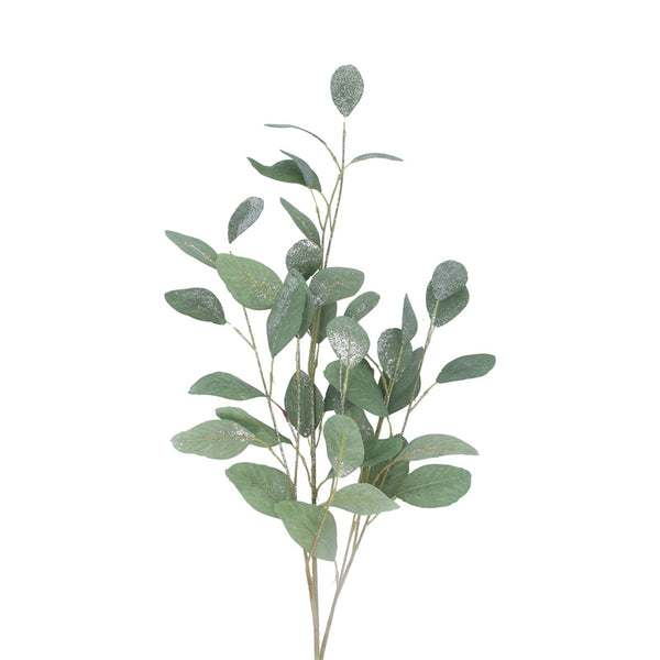Gisela Graham Silver Glittered Leaf Spray (94cm) image 0