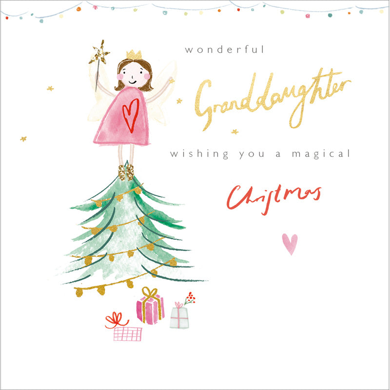 Woodmansterne Little Angel Grandaughter Christmas Card image 0