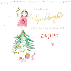 Woodmansterne Little Angel Grandaughter Christmas Card image 0