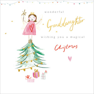 Woodmansterne Little Angel Grandaughter Christmas Card image 0