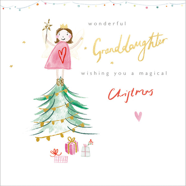 Woodmansterne Little Angel Grandaughter Christmas Card image 0