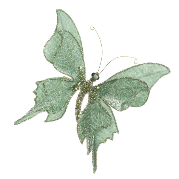 Floralsilk Double Wing Butterfly Clip image 0