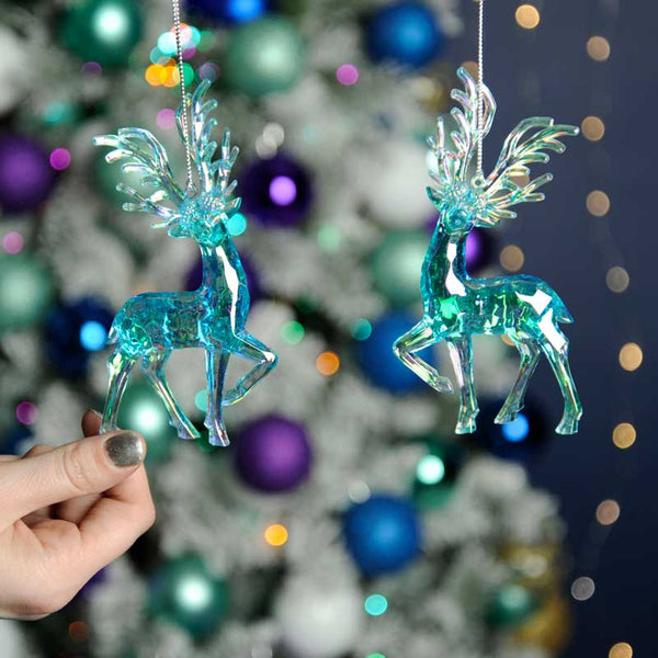 Festive Iridescent Acrylic Reindeer (Assorted Designs) image 2