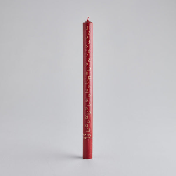 St Eval Red Christmas Advent Candle image 0