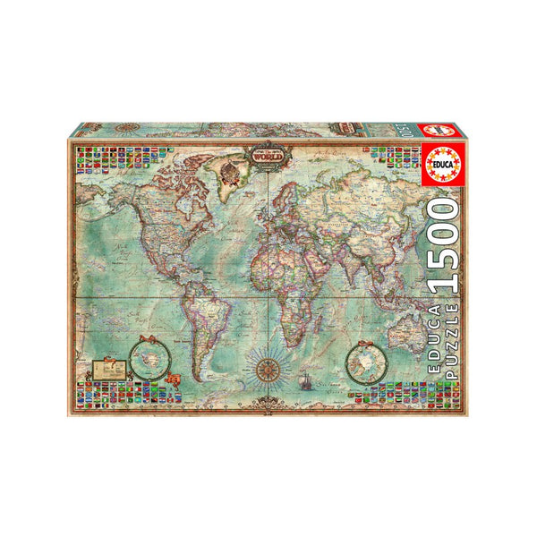 University Games Political Map Of The World 1500pc Jigsaw Puzzle image 0
