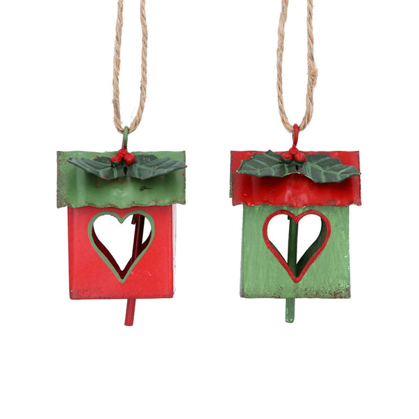 Gisela Graham Tin Birdhouse (Assorted Designs) image 0