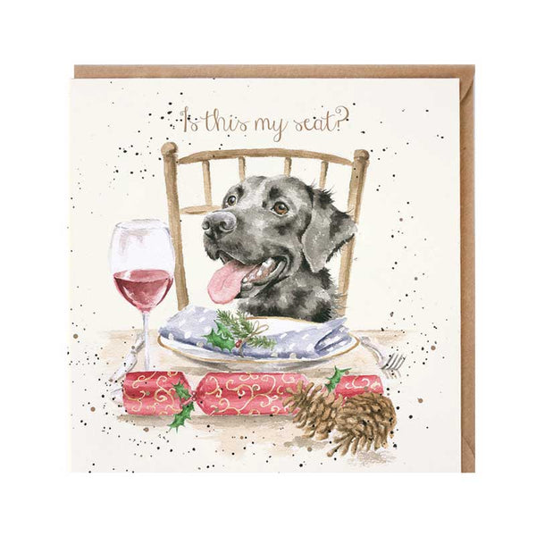 Wrendale Designs Is It My Seat? Christmas Card image 0