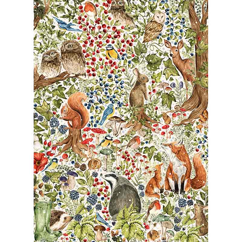 Gibsons The Art File: Woodland Wildlife 1000 Piece Puzzle image 0