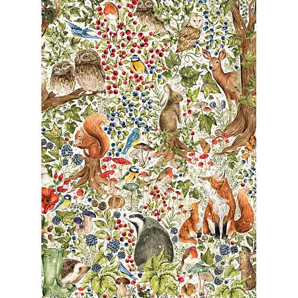 Gibsons The Art File: Woodland Wildlife 1000 Piece Puzzle image 0