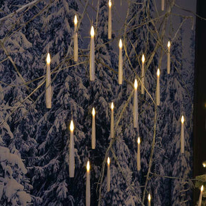 NOMA 10 White Floating Candles with Magic Wand image 1