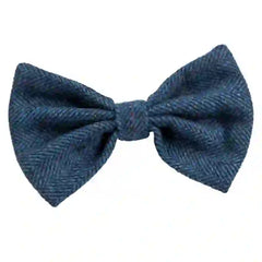 House of Paws Navy Tweed Dog Bow Tie image 0