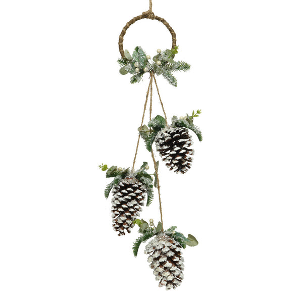 Decoris Pinecone Hanger with Leaves & Berries image 0