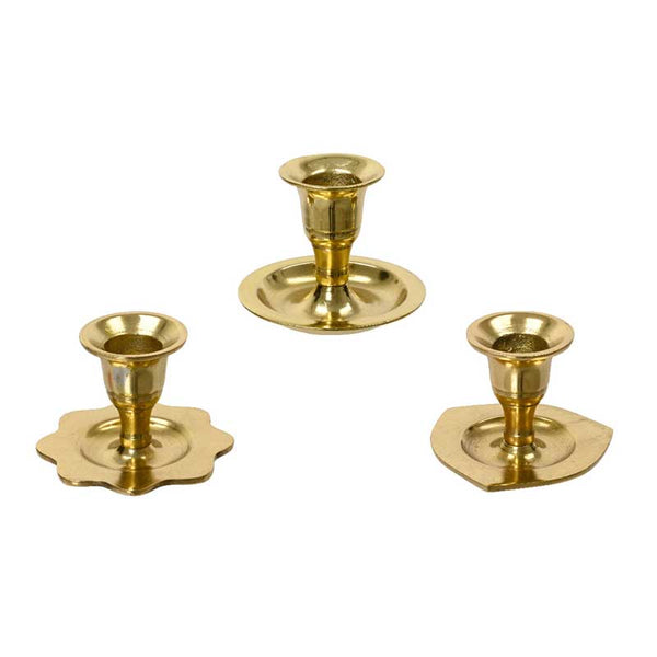 Small Aluminium Candle Holder (Assorted Designs) image 0