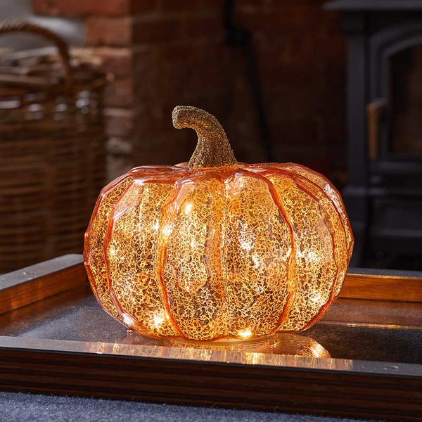 Internally Lit Golden Pumpkin - Standard image