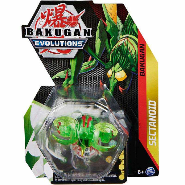Bakugan Evolutions, Elemental Clear Sectanoid Collectible Action Figure and Trading Card, Ages 6+ image 0