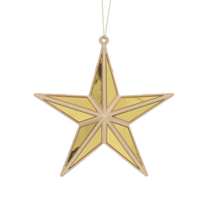 Gisela Graham Gold Acrylic &amp; Gold Mirror 5-Point Star - Small image