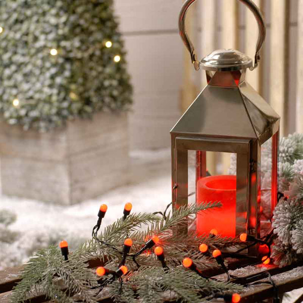 Festive 50 Red Berry LED String Lights with Timer image 4