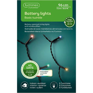 Lumineo 96 Durawise Twinkle LED Battery Lights - Multi-Coloured image 1