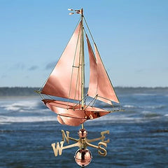 Espira Copper Racing Sloop Farmhouse Weathervane image 0