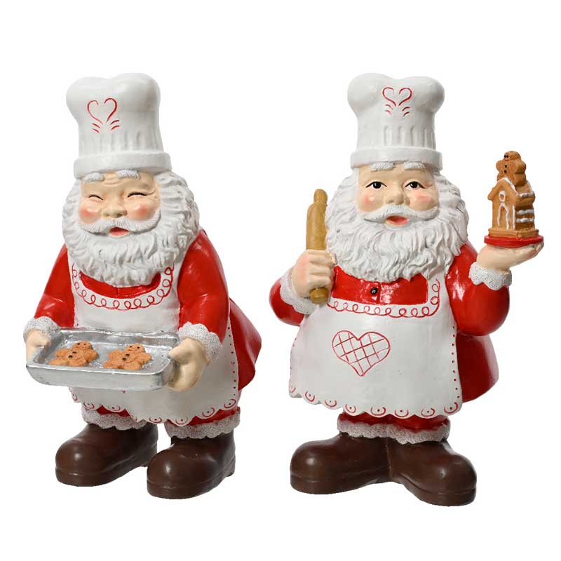 Decoris Polyresin Baking Santa (Assorted Designs) image 0
