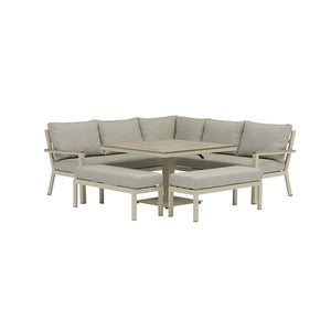 Bramblecrest Zurich Corner Sofa Modular Set in Mocha with Height Adjustable Square Table image 6