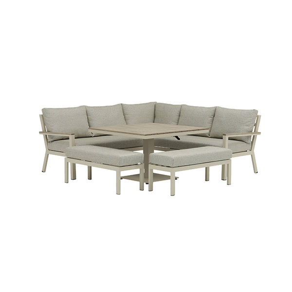 Bramblecrest Zurich Corner Sofa Modular Set in Mocha with Height Adjustable Square Table image 6