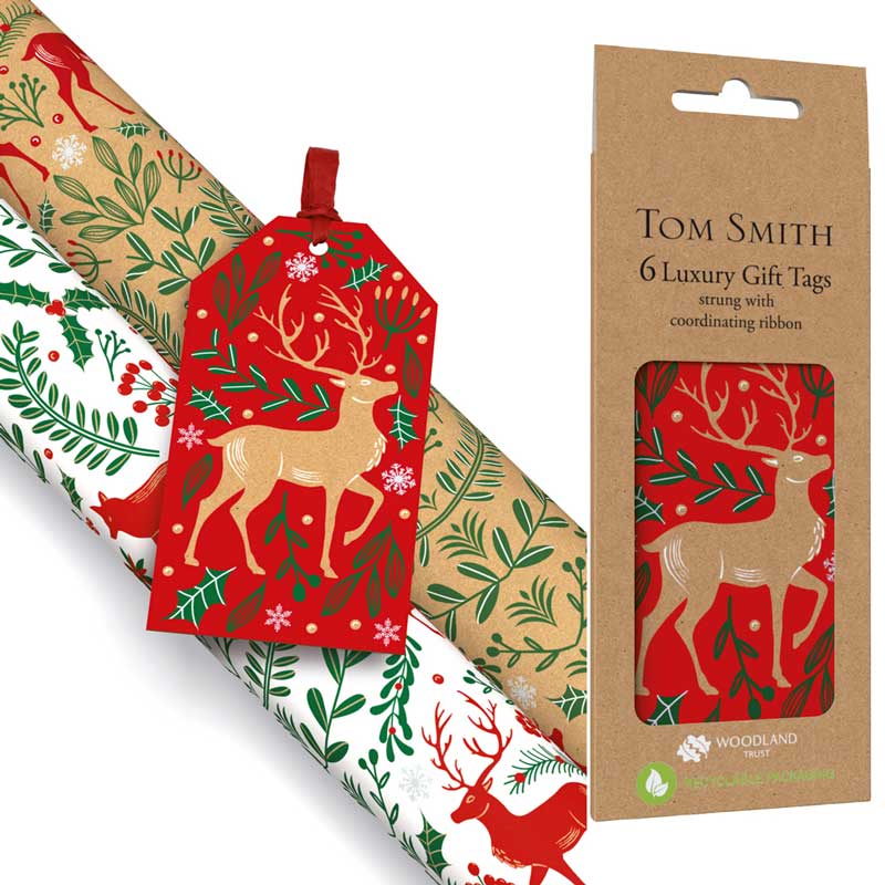 Tom Smith 6 Luxury Christmas Folklore Gift Tags image 0