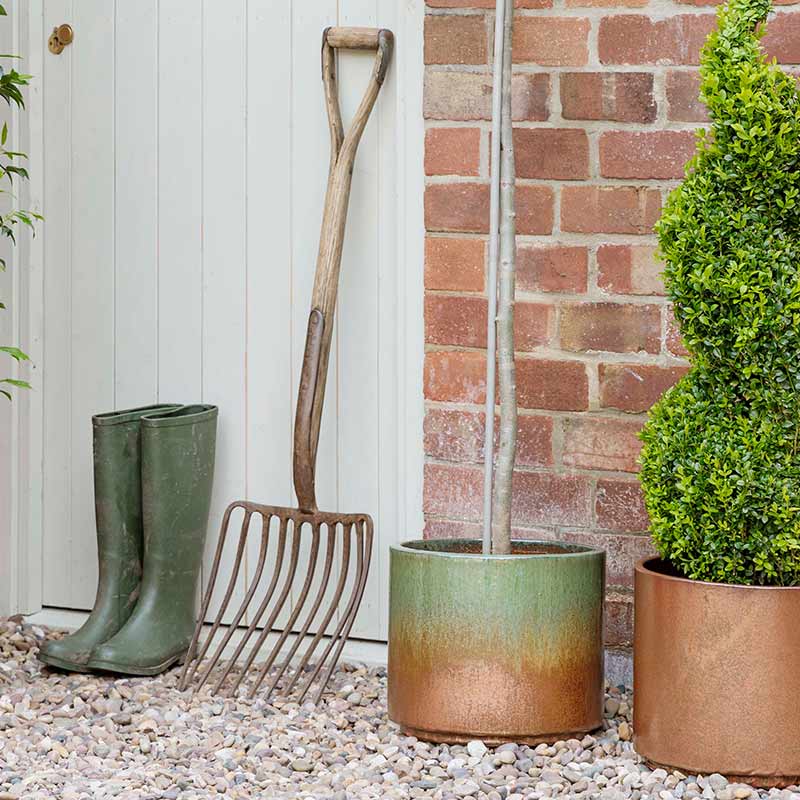 Ivyline Outdoor Hazelton Forest Copper Planter image 0