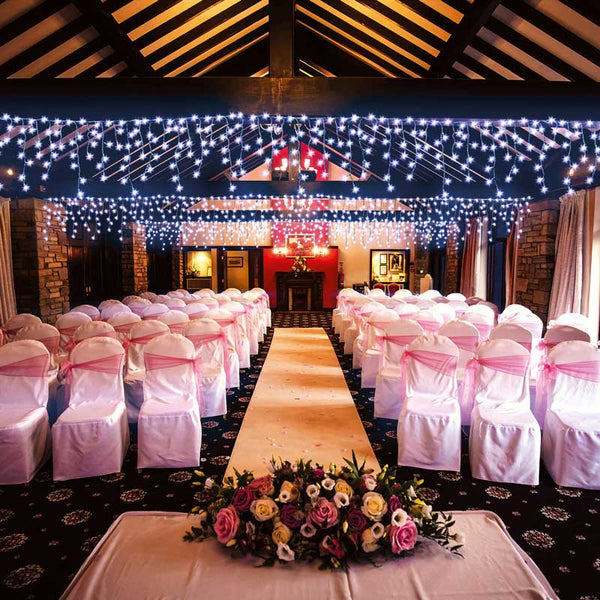 Premier 720 LED SNOWING ICICLEBRIGHTS with Timer - White image 2