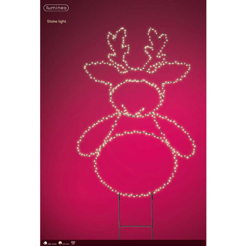 Lumineo LED Metal Reindeer Garden Pick image 0