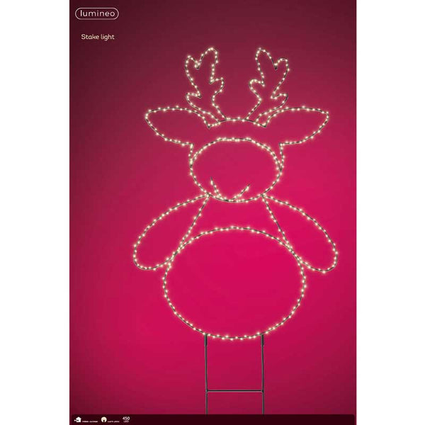 Lumineo LED Metal Reindeer Garden Pick image 1