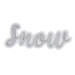 Festive Wooden Snow Sign image 0