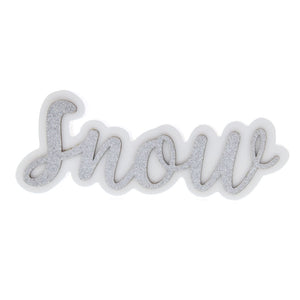 Festive Wooden Snow Sign image 0