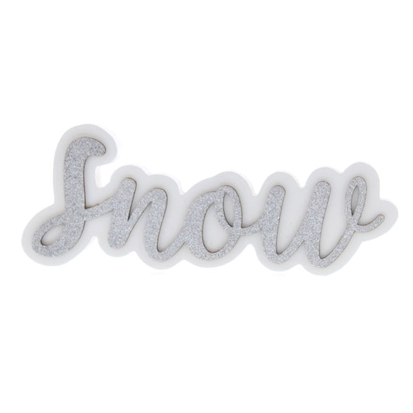 Festive Wooden Snow Sign image 0