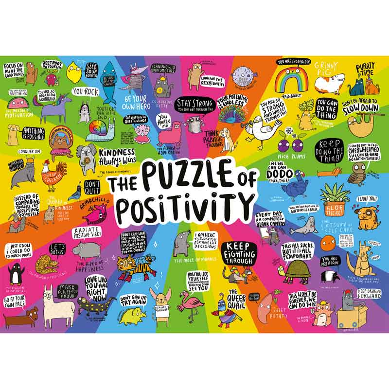 Gibsons Puzzle of Positivity 1000 Piece Jigsaw Puzzle image 0