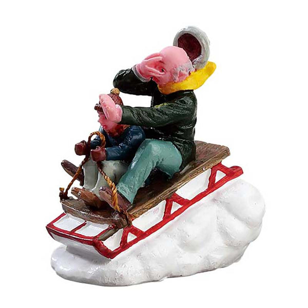 Lemax Sledding with Gramps image 0