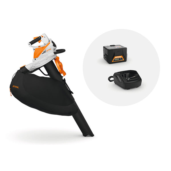 STIHL SHA 56 Cordless Vacuum Shredder & Leaf Blower Set (inc AK 20 Battery & AL 101 Charger) image 0