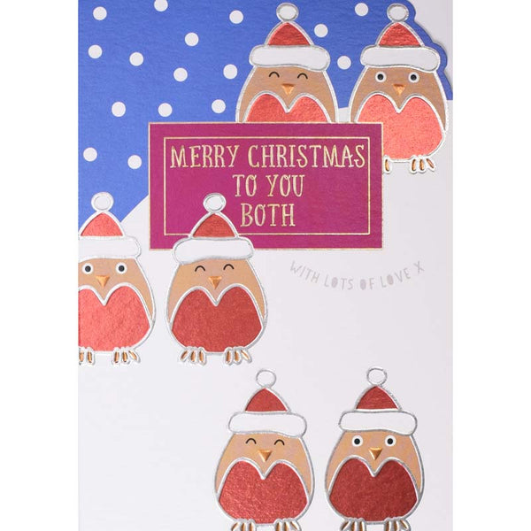Wendy Jones-Blackett To You Both Robins Christmas Card image 0