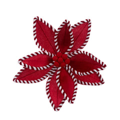 Floralsilk Candy Cane Poinsettia Clip image 0