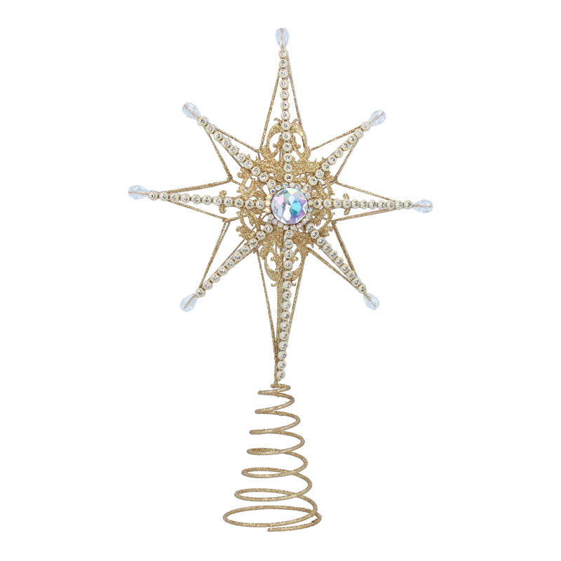 Gisela Graham Gold Tree Top Star image 0