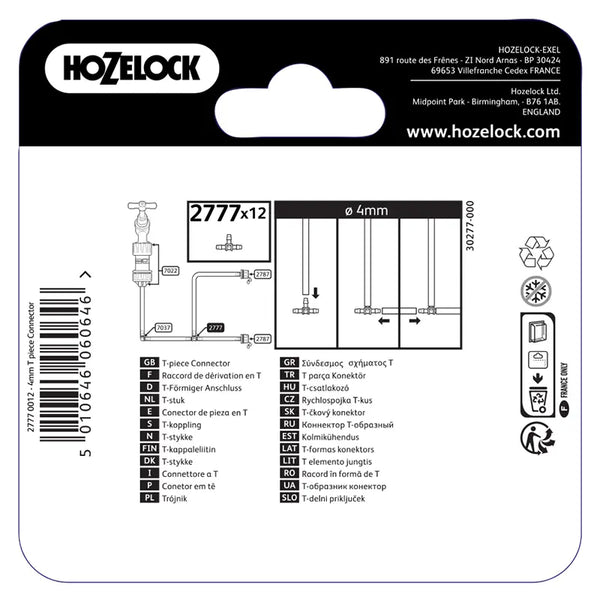 Hozelock 4mm T Pieces (Pack of 12) image 2