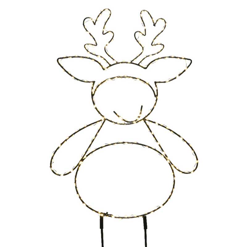 Lumineo LED Metal Reindeer Garden Pick image 0