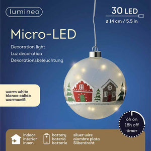 Lumineo Micro LED Hanging Snow Scene image 2