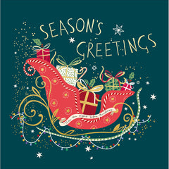 Woodmansterne Sleigh Filled Christmas Card image 0