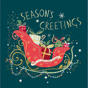 Woodmansterne Sleigh Filled Christmas Card image 0