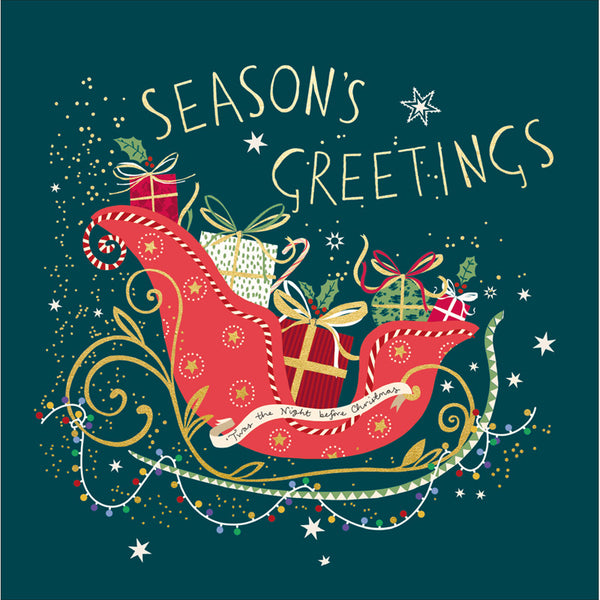 Woodmansterne Sleigh Filled Christmas Card image 0