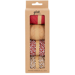 Glick Eco-Kraft &amp; Red Curling Ribbon Multipack image 0