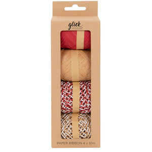 Glick Eco-Kraft &amp; Red Curling Ribbon Multipack image 0
