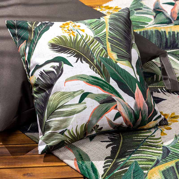 Furn Hawaii Forest Green Outdoor Square Cushion, 43 x 43cm image 0